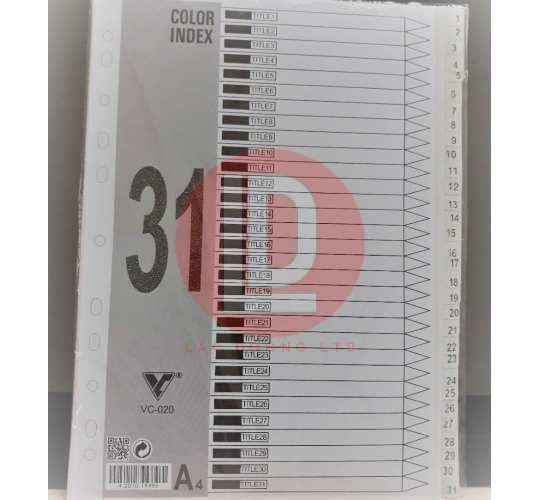 Bìa Phân Trang Nhựa 31 Số 
