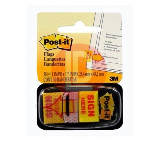 Giấy note Post-It Sign Here 25 x 43mm 