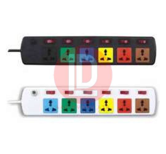 Ổ cắm điện 6 chấu - 3 lổ - 6 công tắc Lioa  